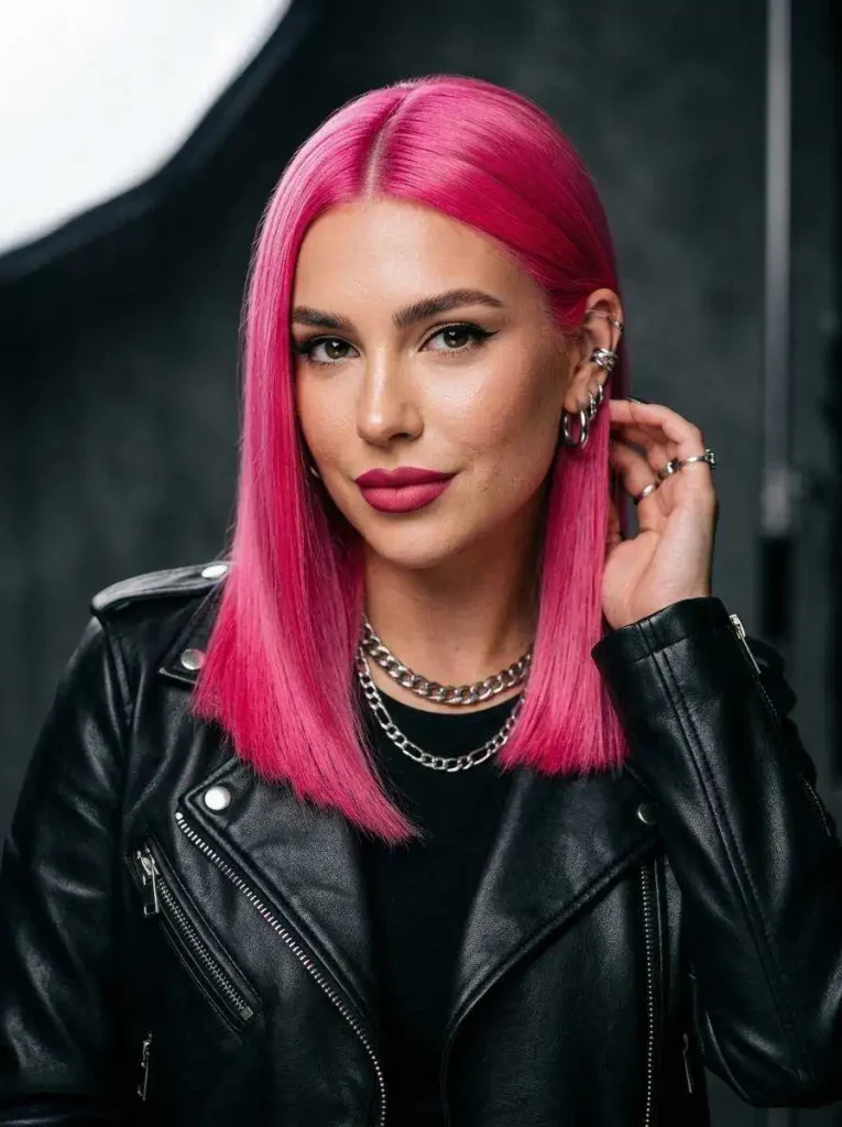 HotPinkHighPonytail
