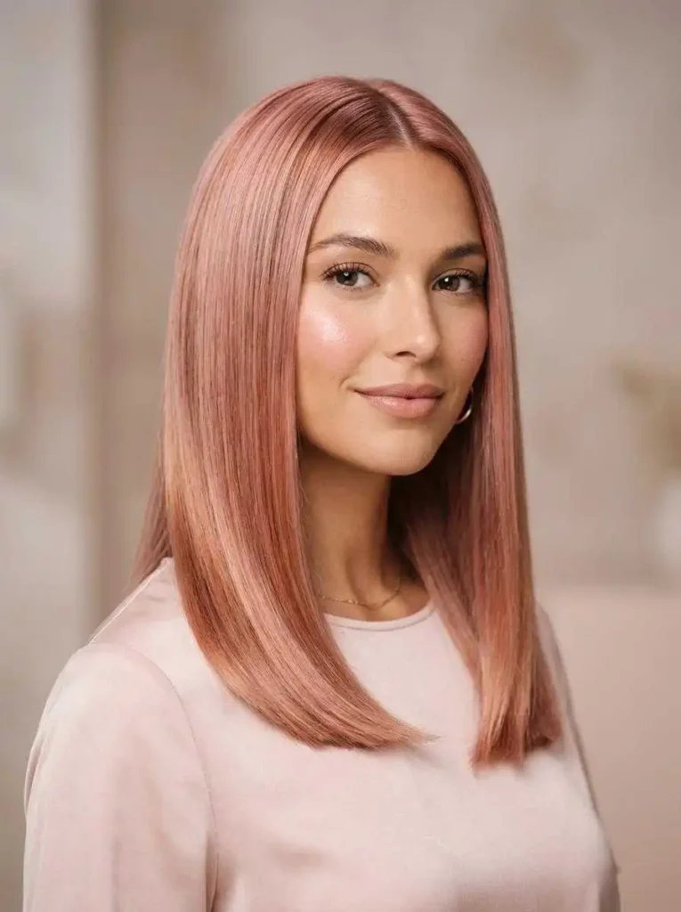RoseGoldStraightSleekHai