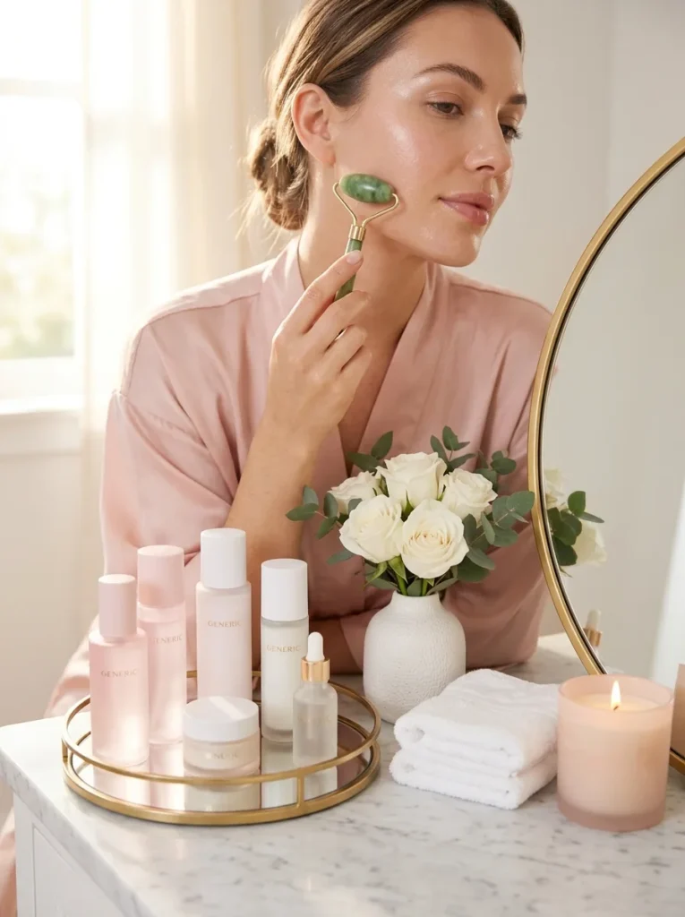 1. Morning Ice Roller Glow Routine