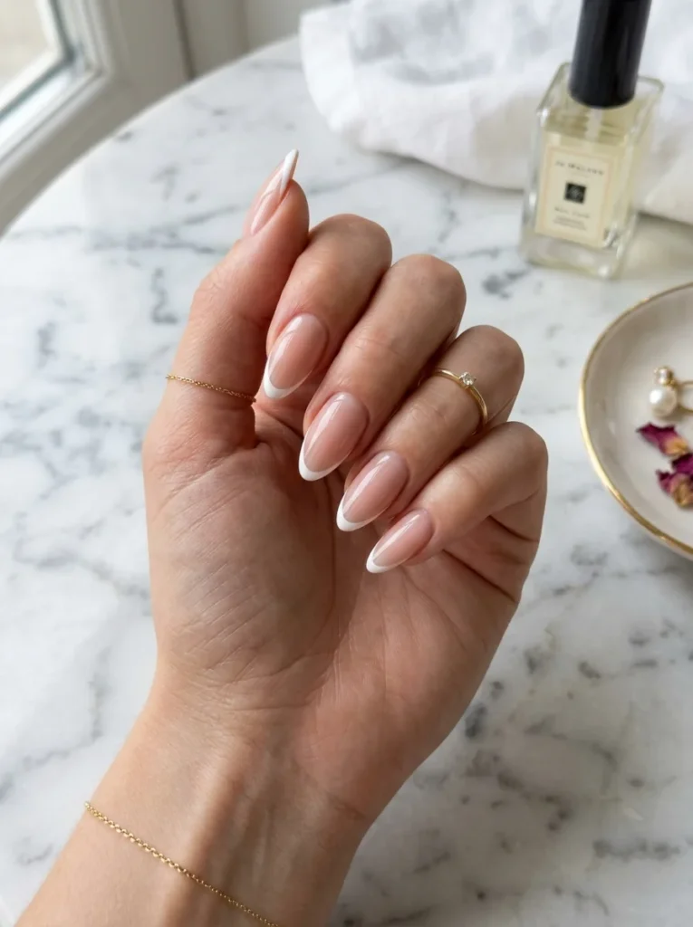 Classic Soft Pink French Tips