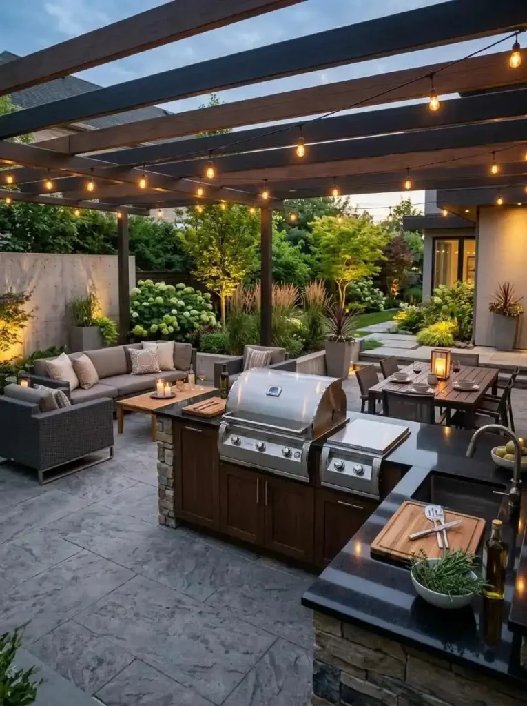 ModernOutdoorKitchenBBQArea