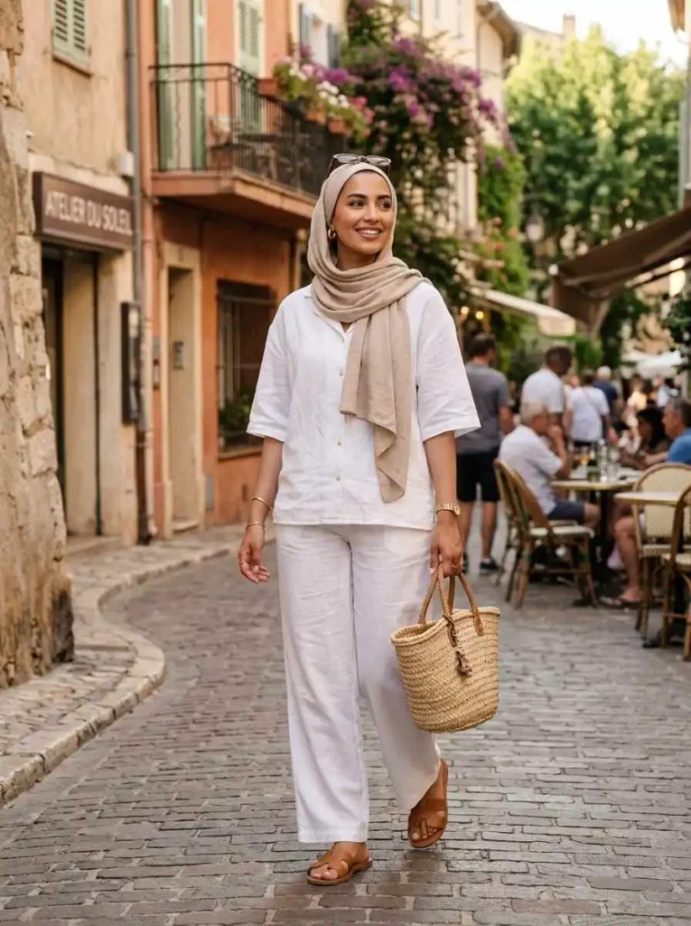 White Linen Co-Ord Se