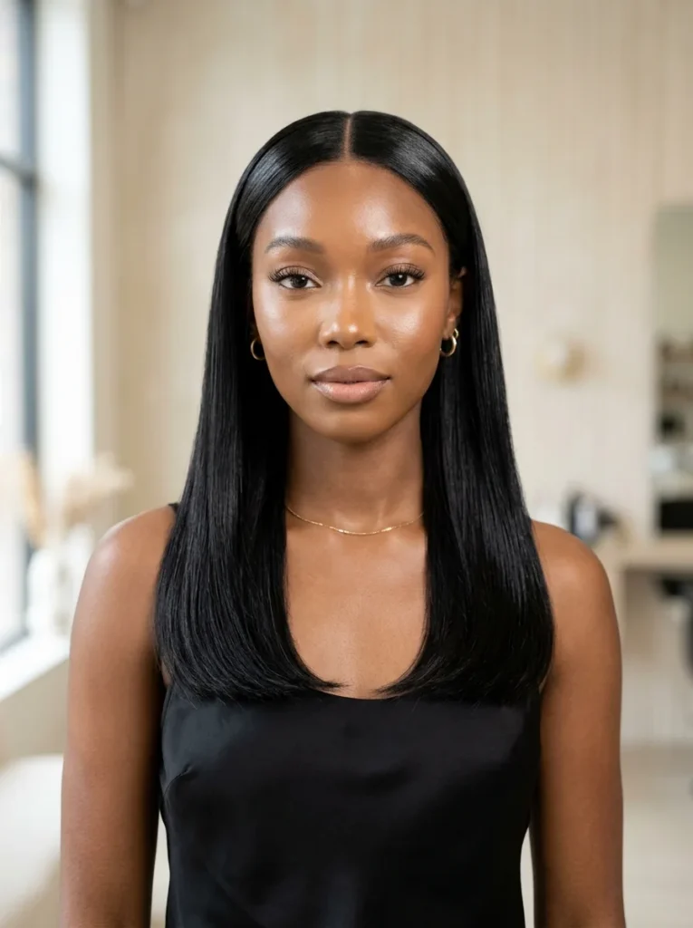 10.Glass Hair Straight Style