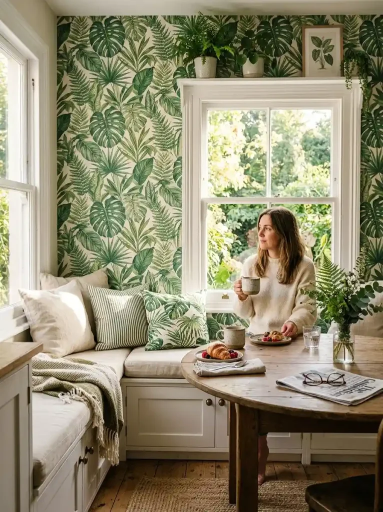 Botanical Print Wallpaper Nook