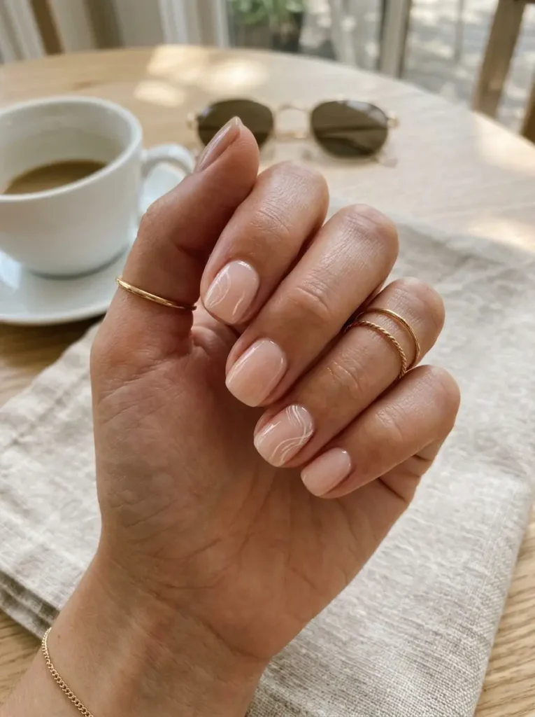 12.Minimal Nude Summer Nails