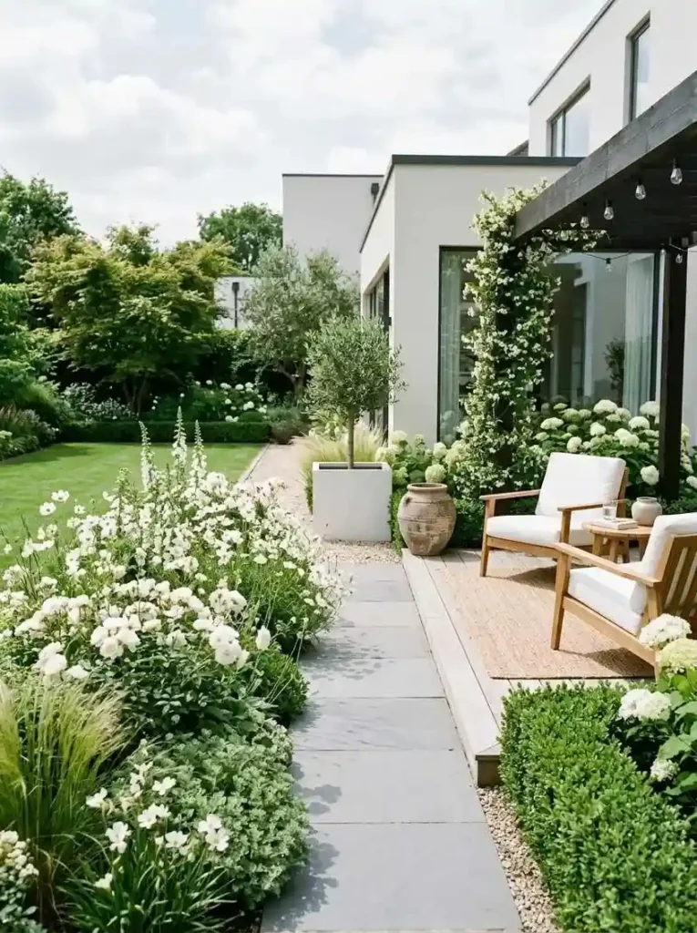 MinimalWhiteFlowerGarden