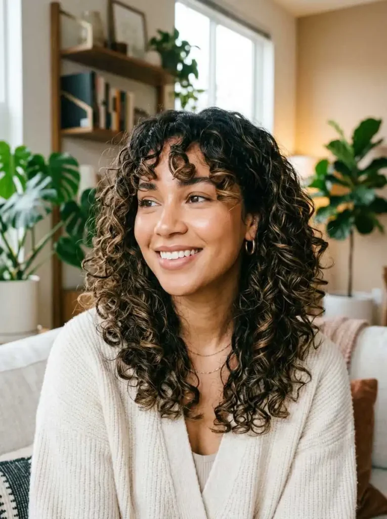 Curtain Bangs for Curly Hair