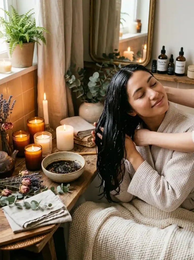 Black Tea Hair Spa Routine