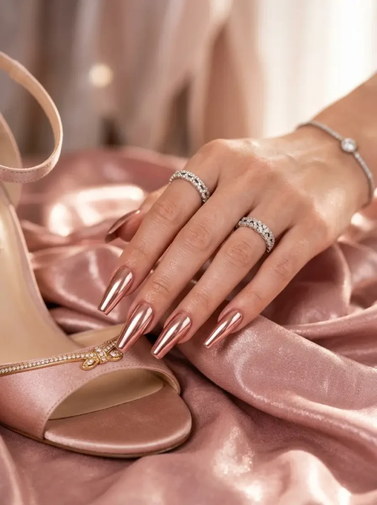 15. Rose Gold Chrome Glamour