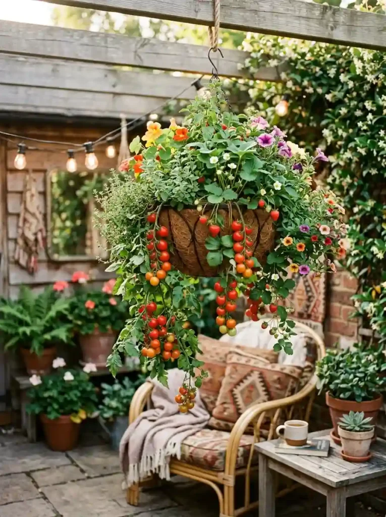 15.Hanging Basket Vegetable Garden