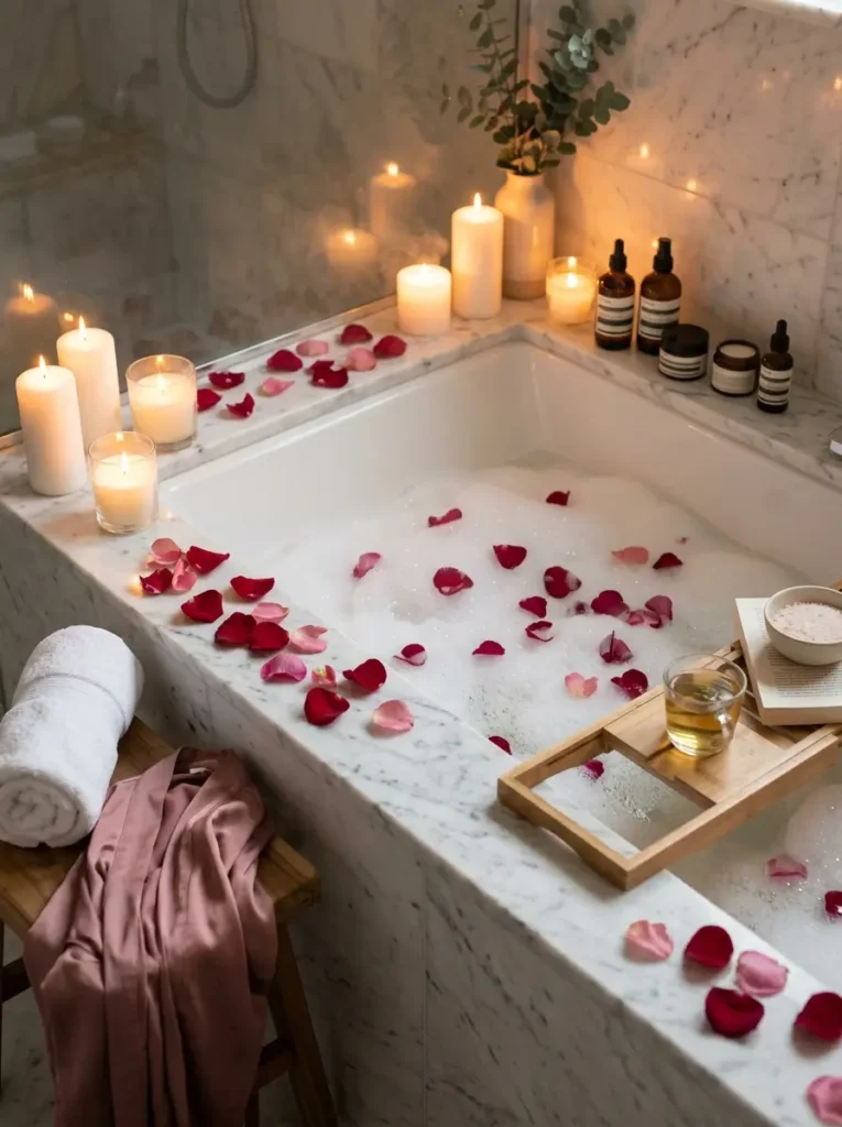 16. Candlelit Bath Glow Routine