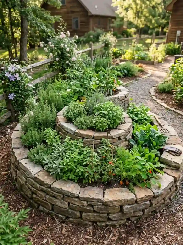 16.Herb and Vegetable Spiral Garden