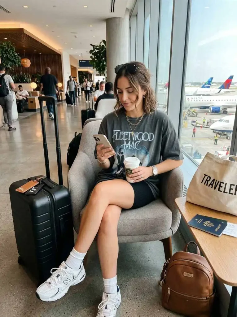 Oversized Tee and Biker Shorts Outfit