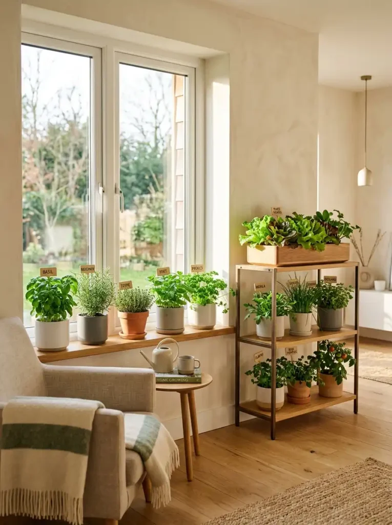 18. Indoor Vegetable Garden Corner