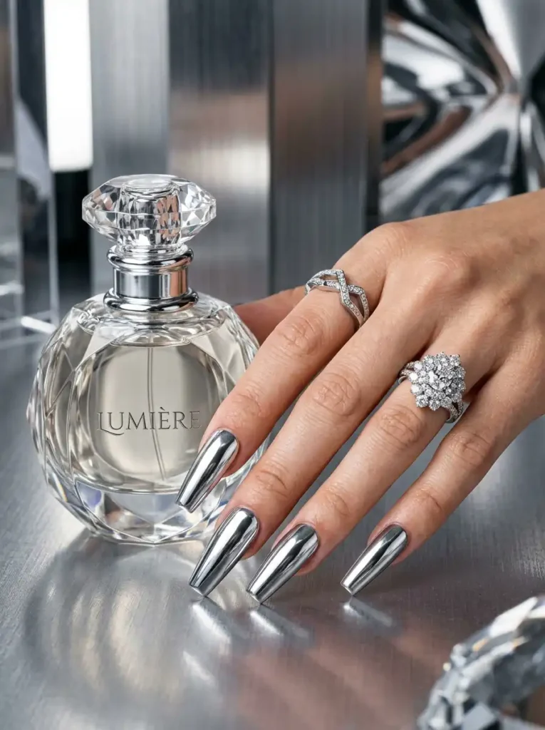 2. Silver Chrome Mirror Shine