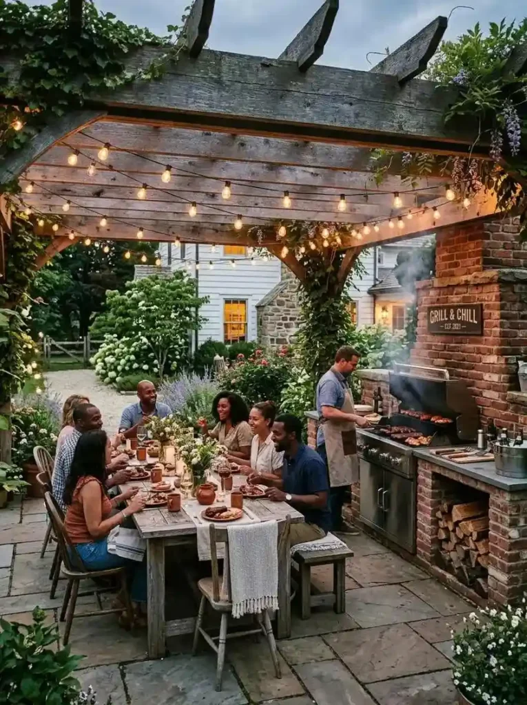 RusticFarmhouseBBQPatio