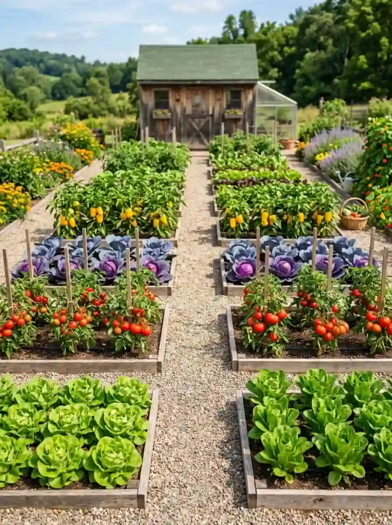 20. Color-Coordinated Vegetable Garden