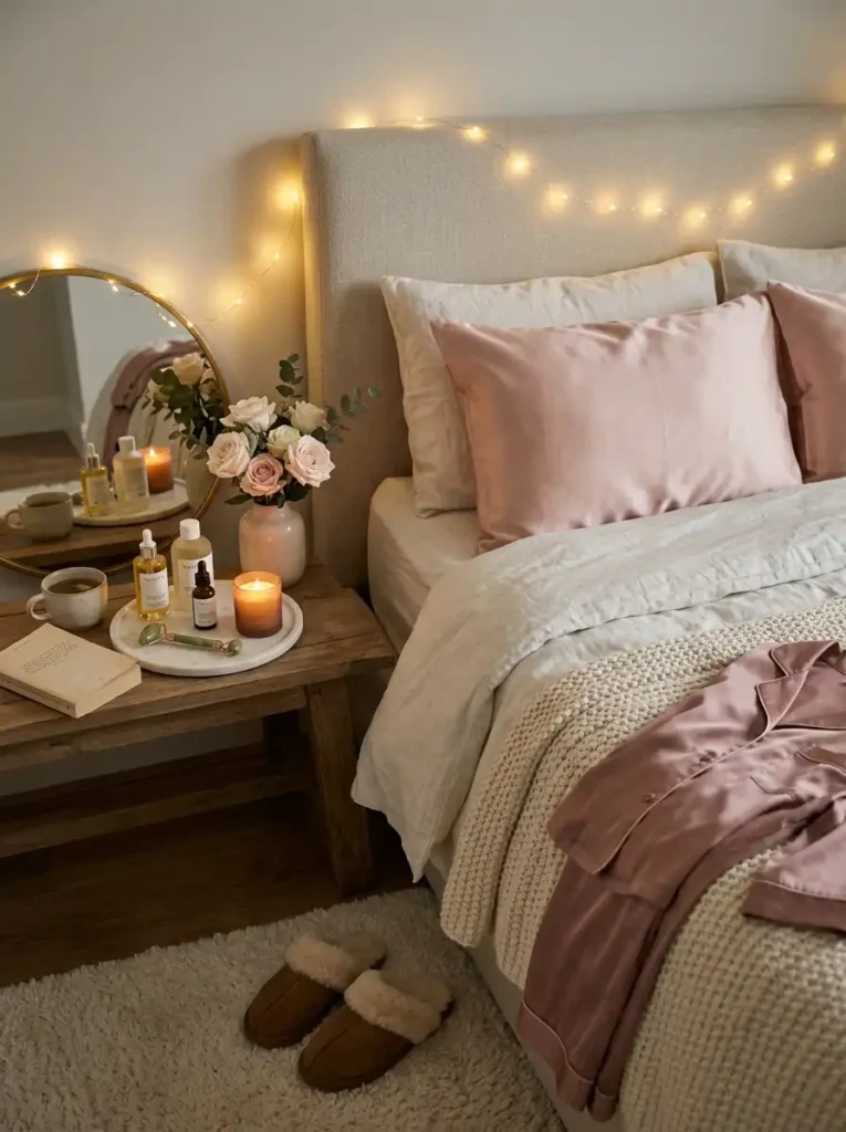 3. Silk Pillowcase Overnight Glow Checklist