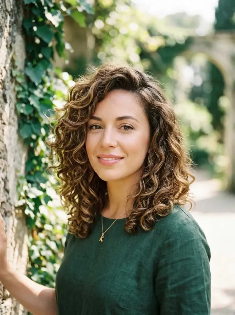 Side-Parted Curly Volume Style