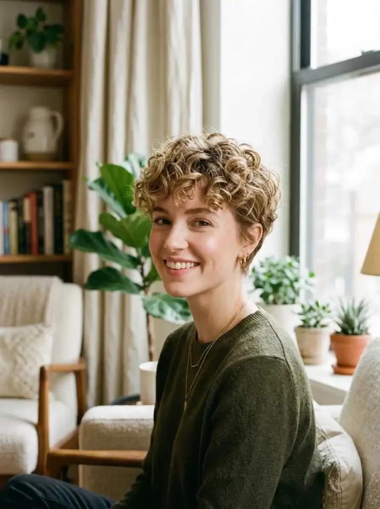 Curly Pixie with Texture