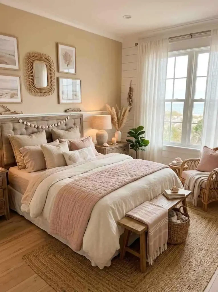 PinkandSandyBeigeBedroom