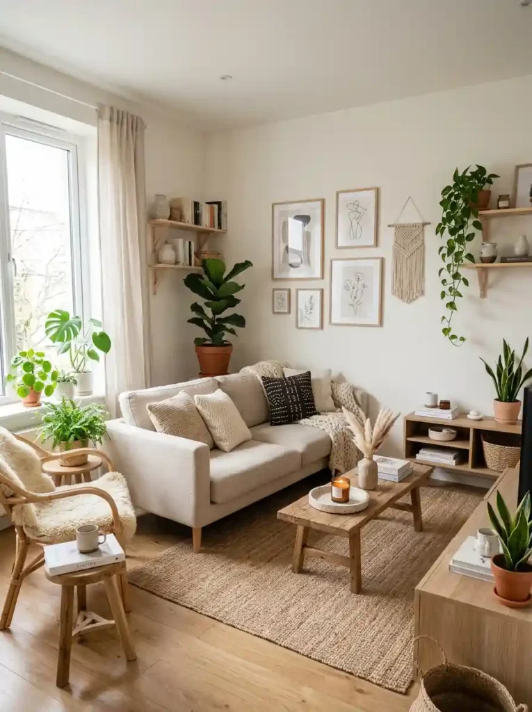 4.Rattan Furniture Boho Living Room
