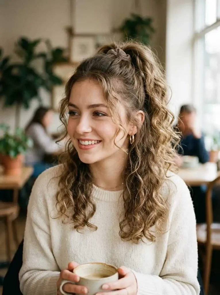 Fluffy Curly Ponytail