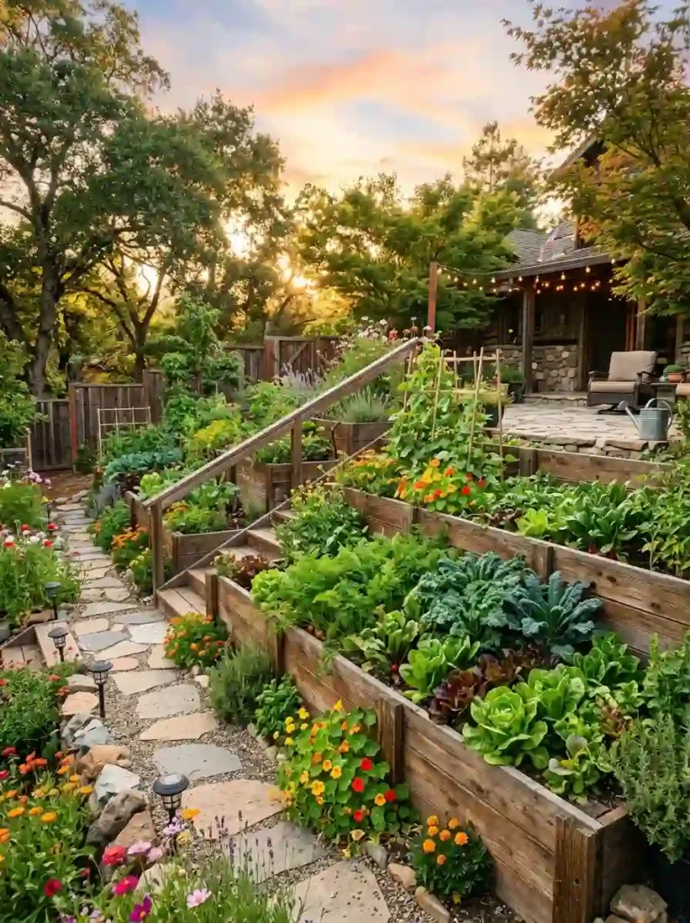 5.Tiered Vegetable Garden