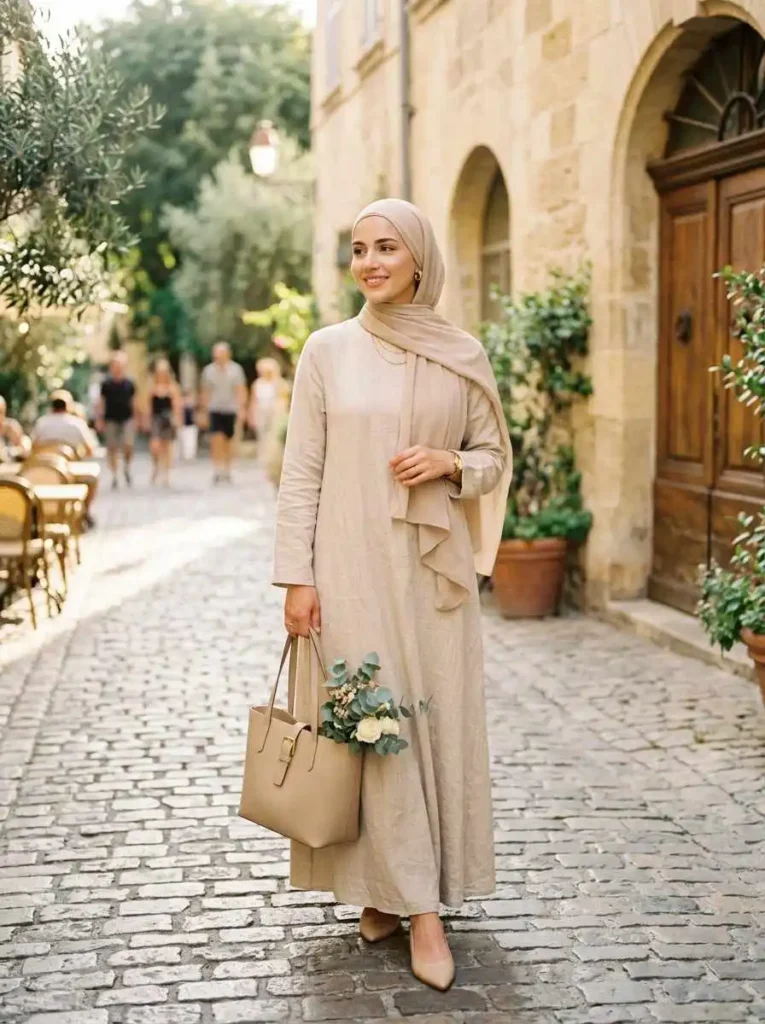 Monochrome Beige Summer Look