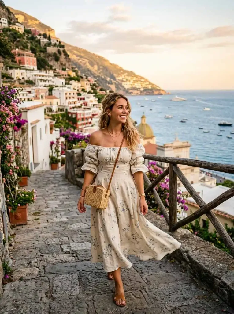 Breezy Off-Shoulder Midi Dress