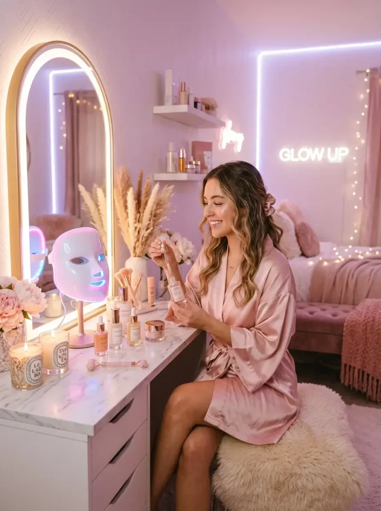 7. LED Mask Self-Care Evenings