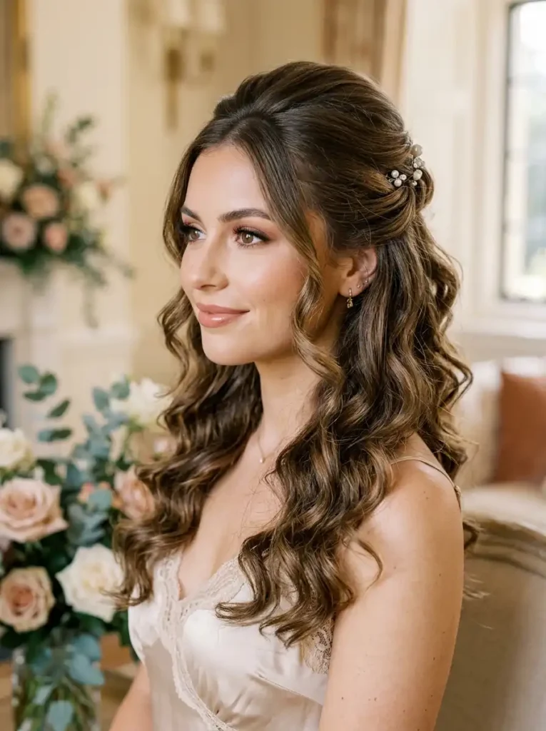 7.Half-Up Half-Down Glam