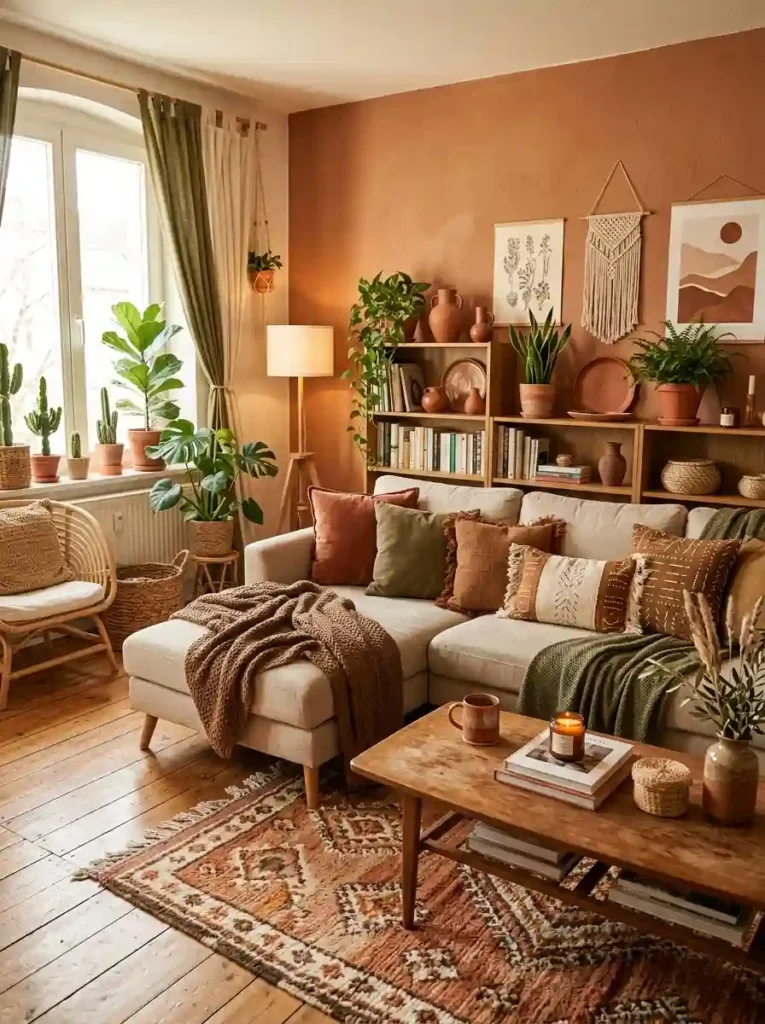 8.Minimal Boho Small Living Room