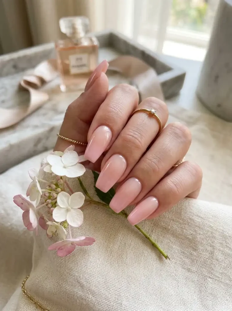 8.Ombre Pink French Tip Nails