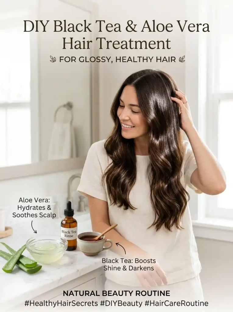 Black Tea and Aloe Vera Hair Treatment