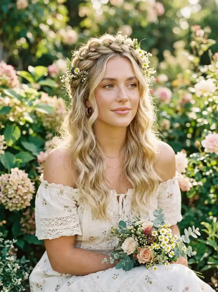 9.Braided Crown Hairstyle