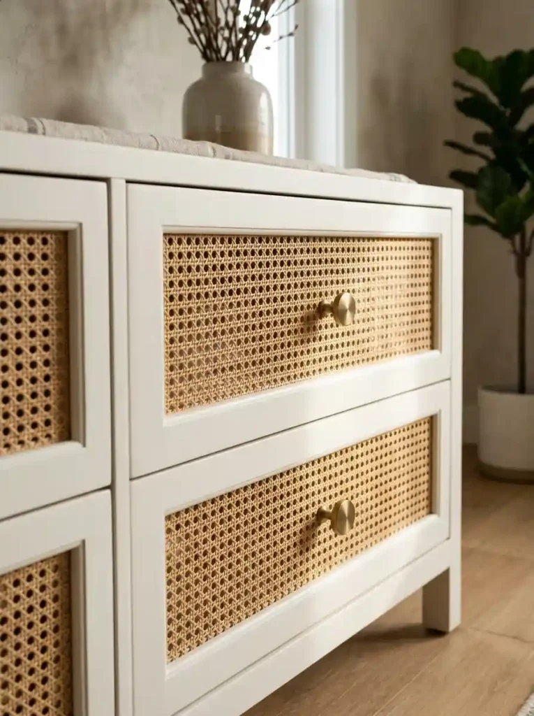 .DIY Rattan or Cane Drawer Fronts