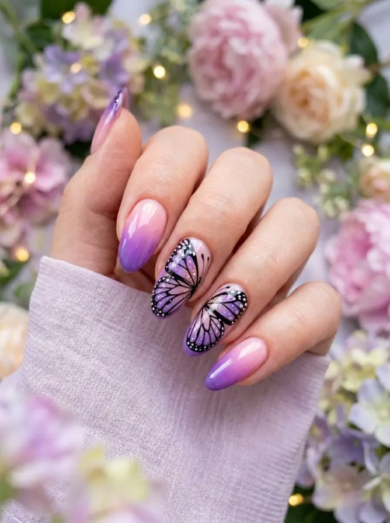 ButterflyWingGradientNails