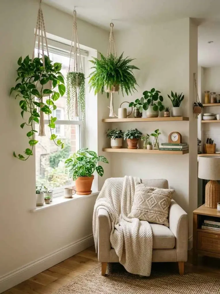 Floating Corner Plant Arrangement
