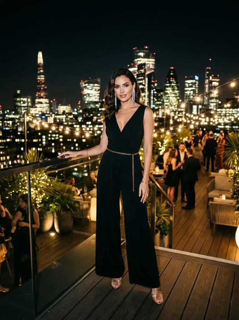 Jumpsuit with a Plunging Neckline