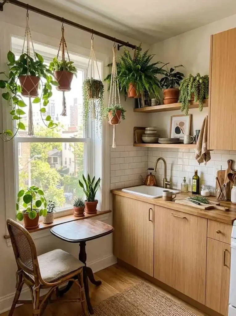Kitchen Corner Hanging Plants
