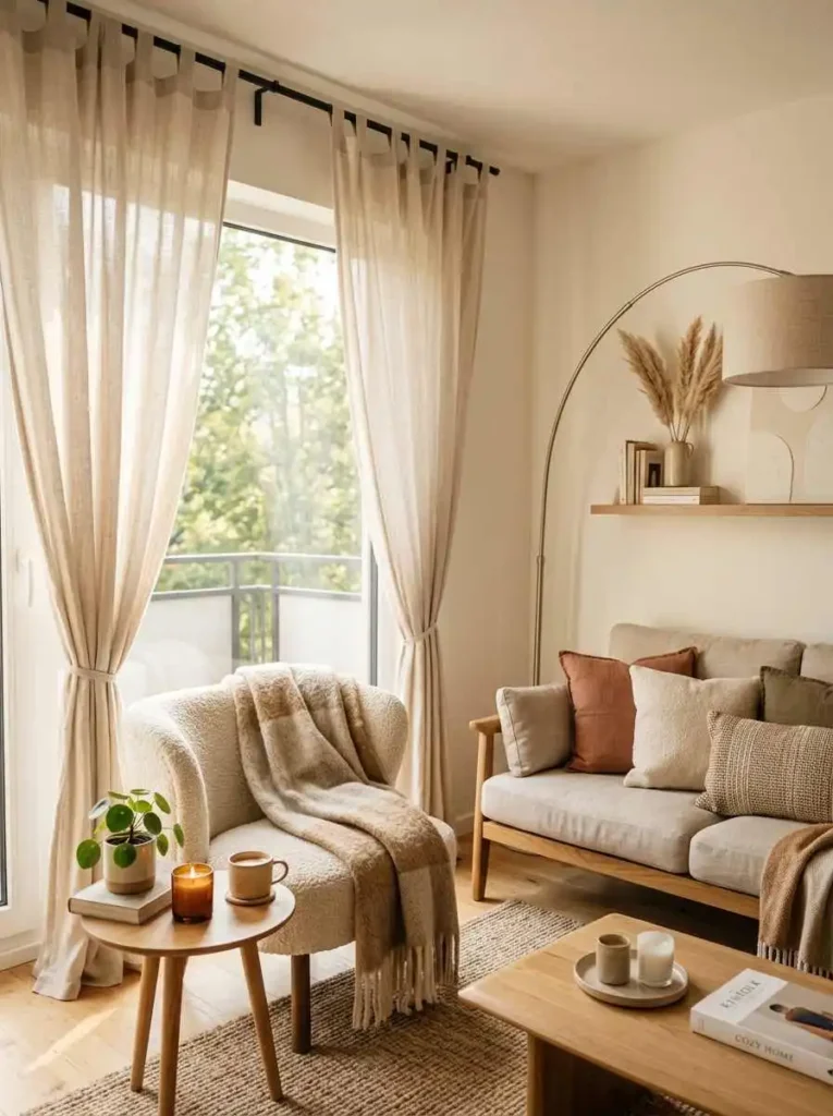 Light Beige Curtains for Warmth