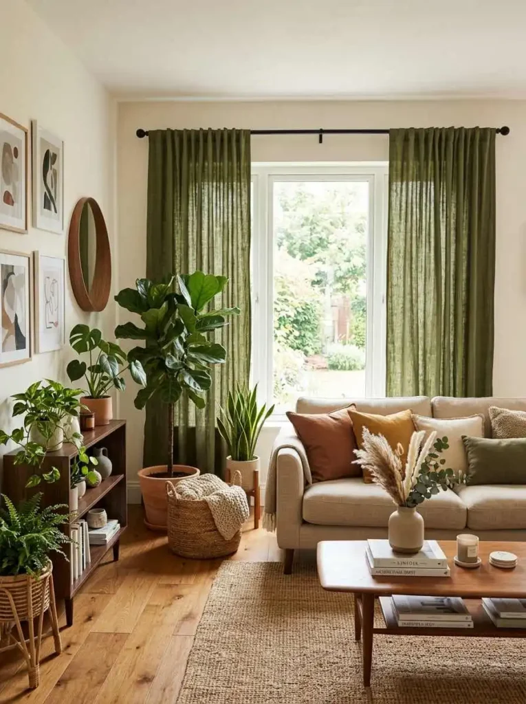 Olive Green Curtains for Trendy Look