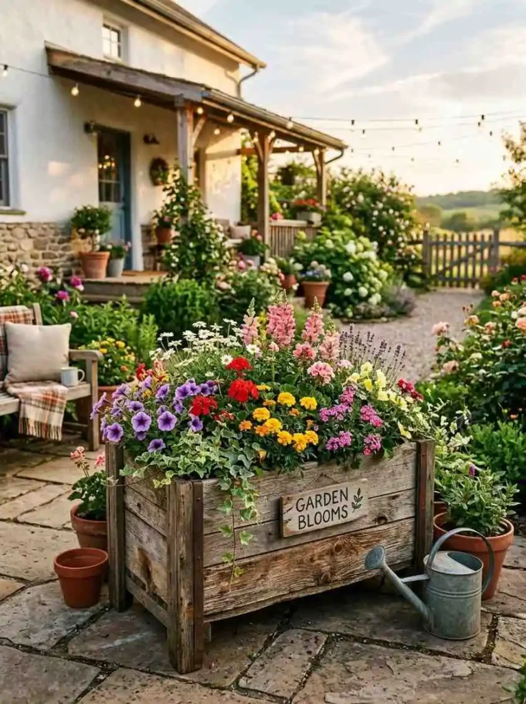 Rustic Wooden Planter Box