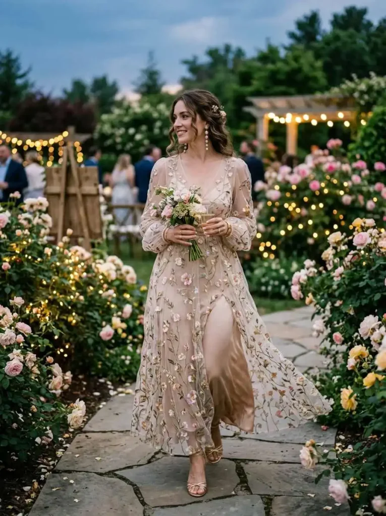 Sheer Overlay Dress  Slip Underneath