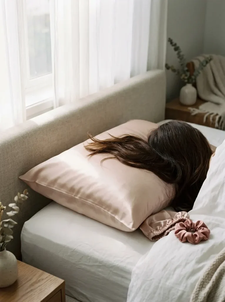 Sleep on a Silk or Satin Pillowcase