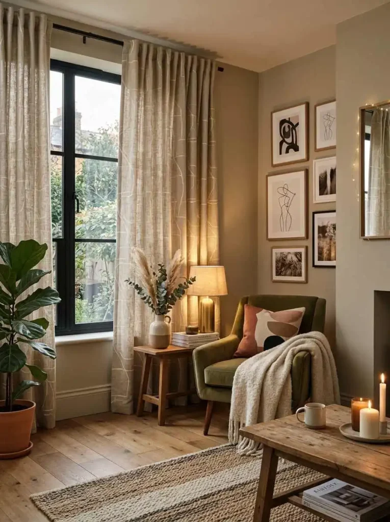 Textured Curtains for Depth