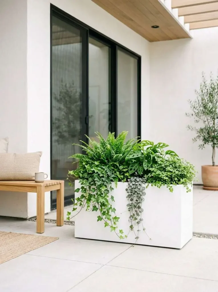 White Minimal Planter Box