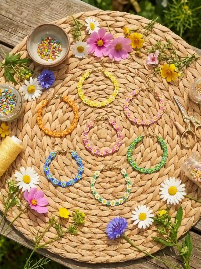 Beaded Daisy Bracelets