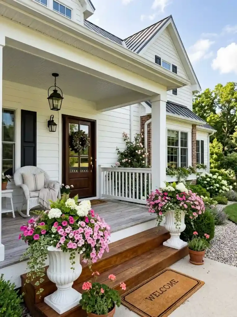 Classic White Urn Planters